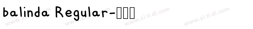 balinda Regular字体转换